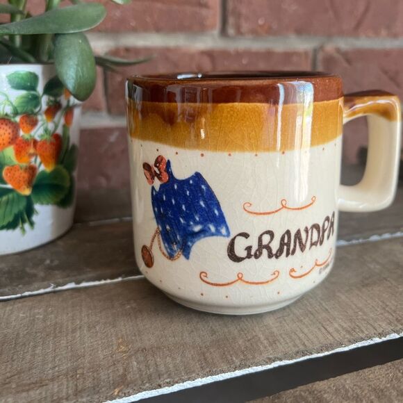 Vintage 1986 OTC Ceramic Grandpa Coffee Mug Cup - Picture 2 of 7